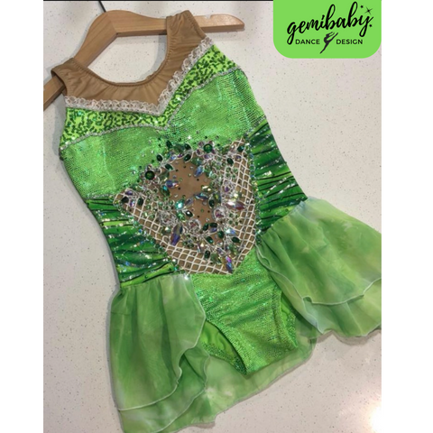 Girls Size 6 Green Solo Costume